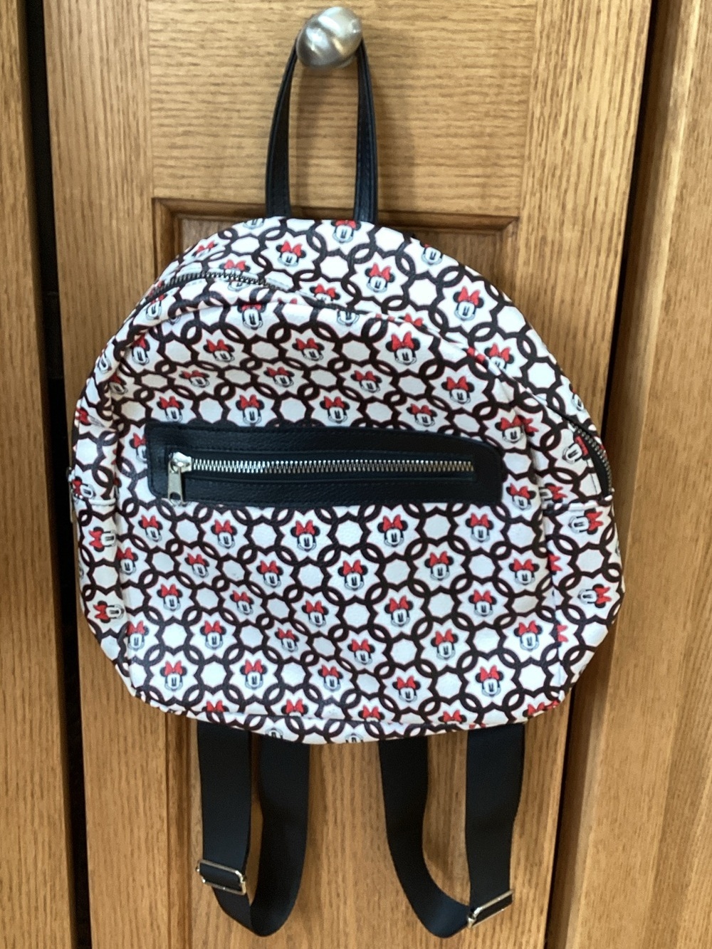 Disney Minnie Mouse all over print 10” mini deluxe backpack with front pocket